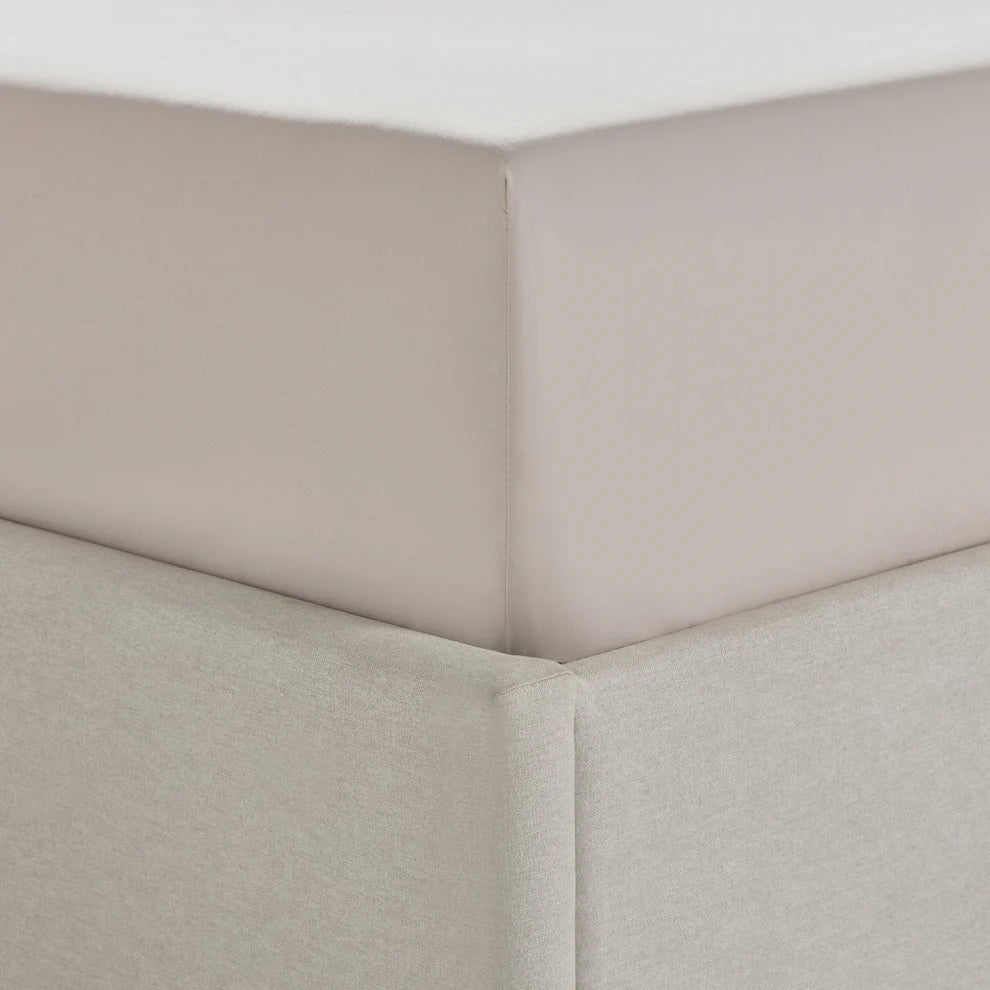 200 Thread Count Plain-Dye Fitted Sheet - Natural - DP