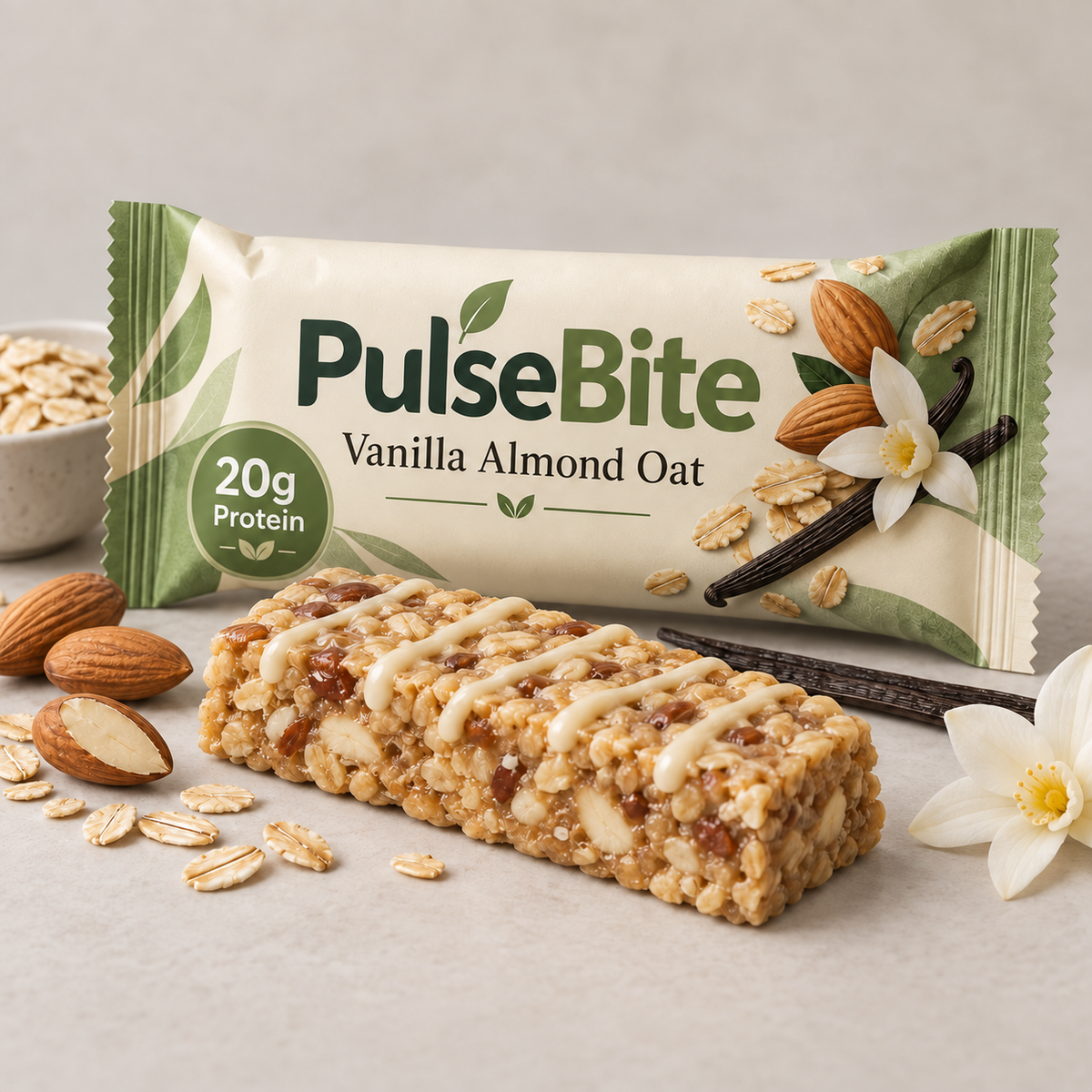 PulseBite Chocolate Peanut Crunch protein bar