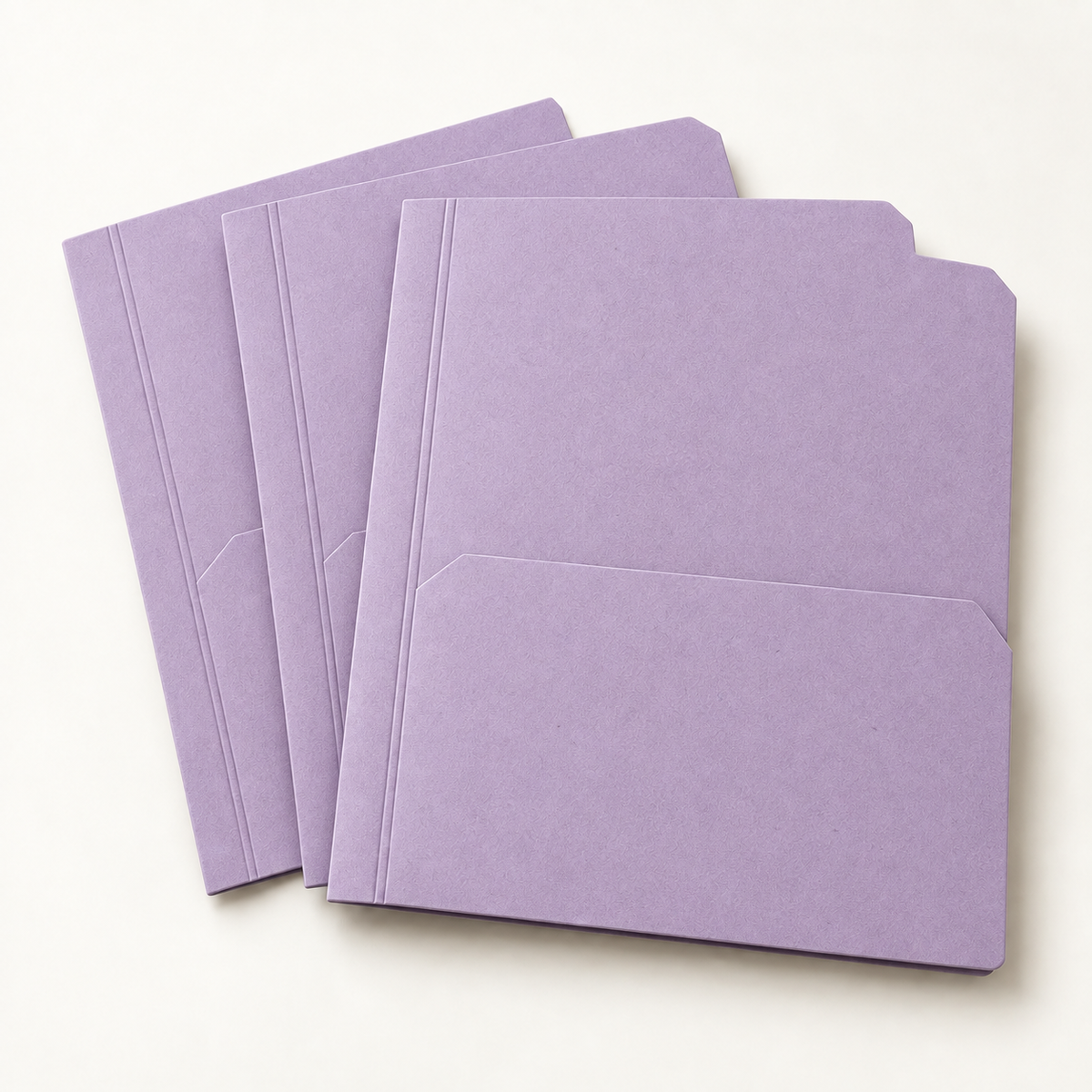 Lilac set of three A4 file folders