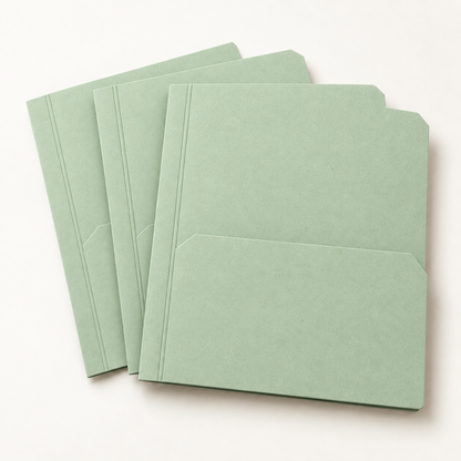 Mint set of three A4 file folders