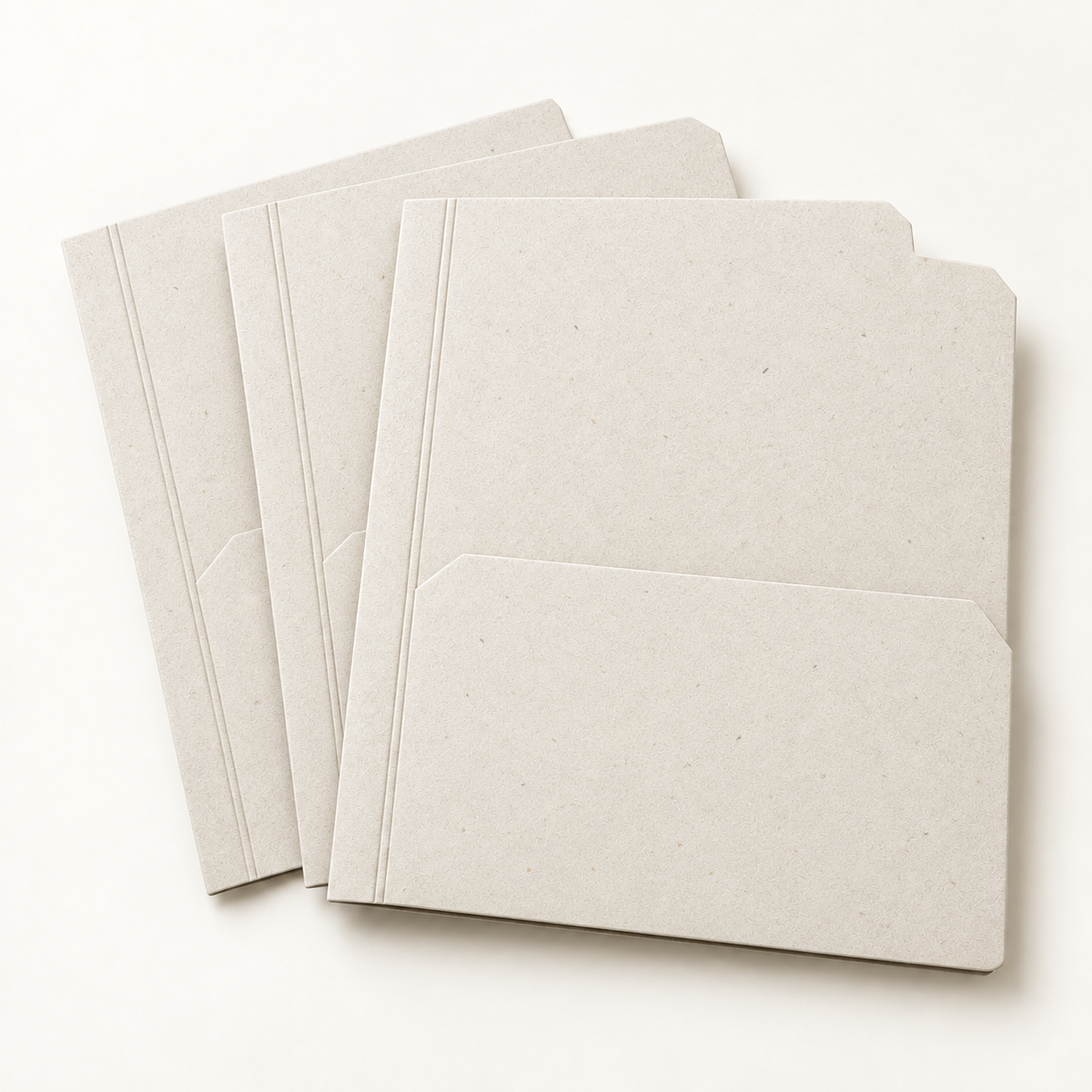 White set of three A4 file folders