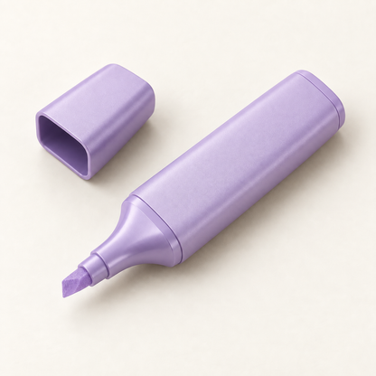 Lilac chisel-tip highlighter