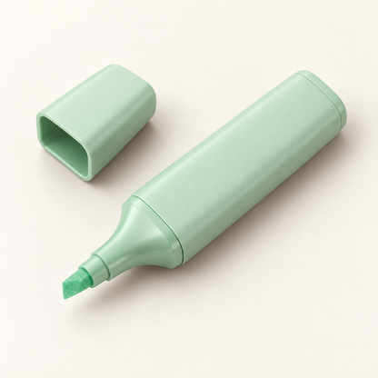 Mint chisel-tip highlighter
