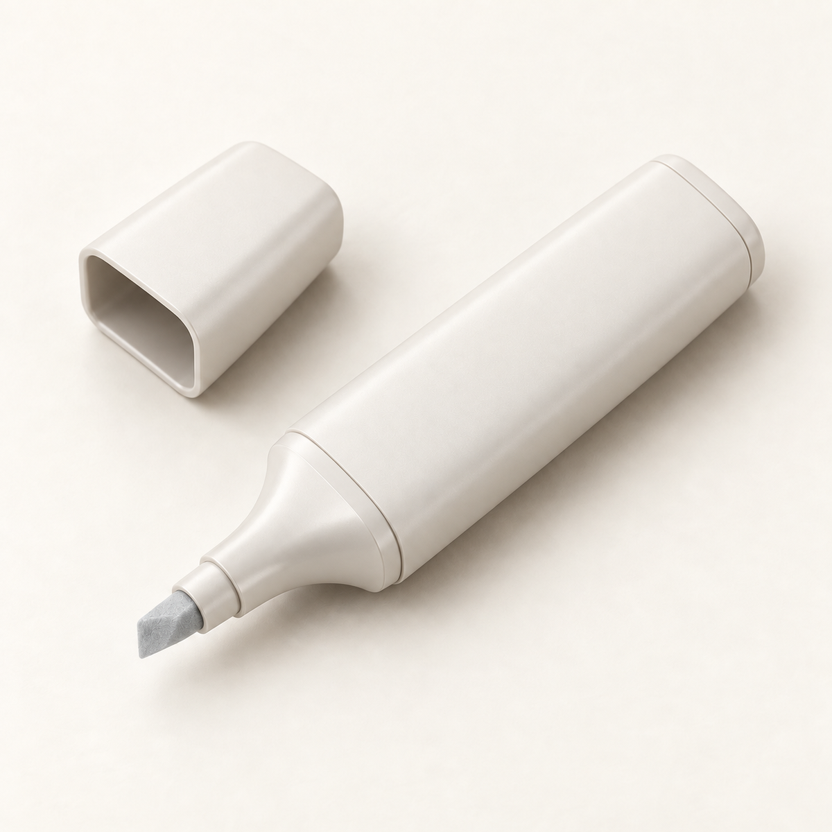 White chisel-tip highlighter