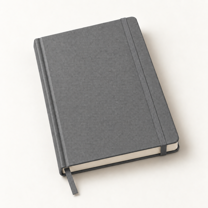 Grey A5 dotted notebook