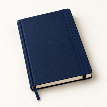Navy A5 dotted notebook