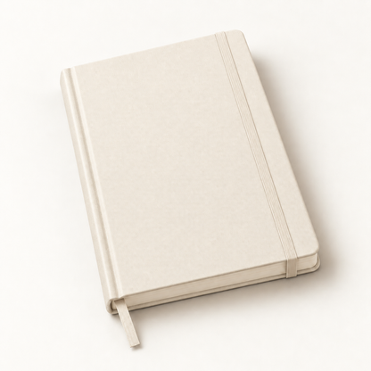 White A5 dotted notebook