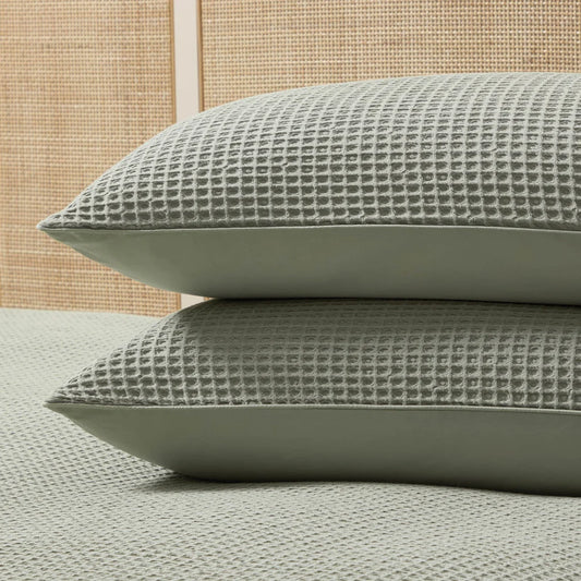 Portofino Waffle 100% Cotton Pair of Pillowcases - DP