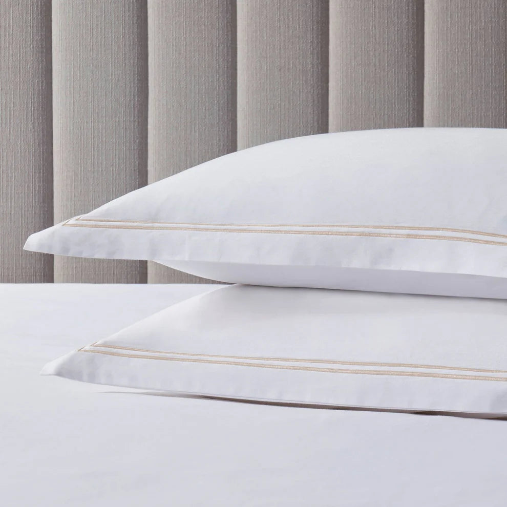Regent Embroidered 100% Cotton Pair of Oxford Pillowcases - DP