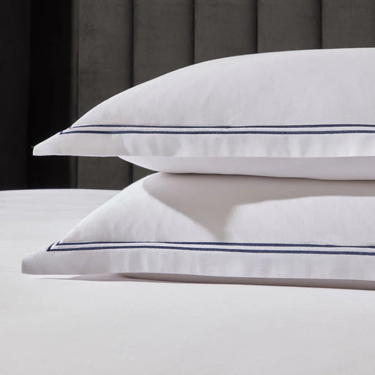 Regent Embroidered 100% Cotton Pair of Oxford Pillowcases - DP