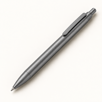 Grey retractable gel pen