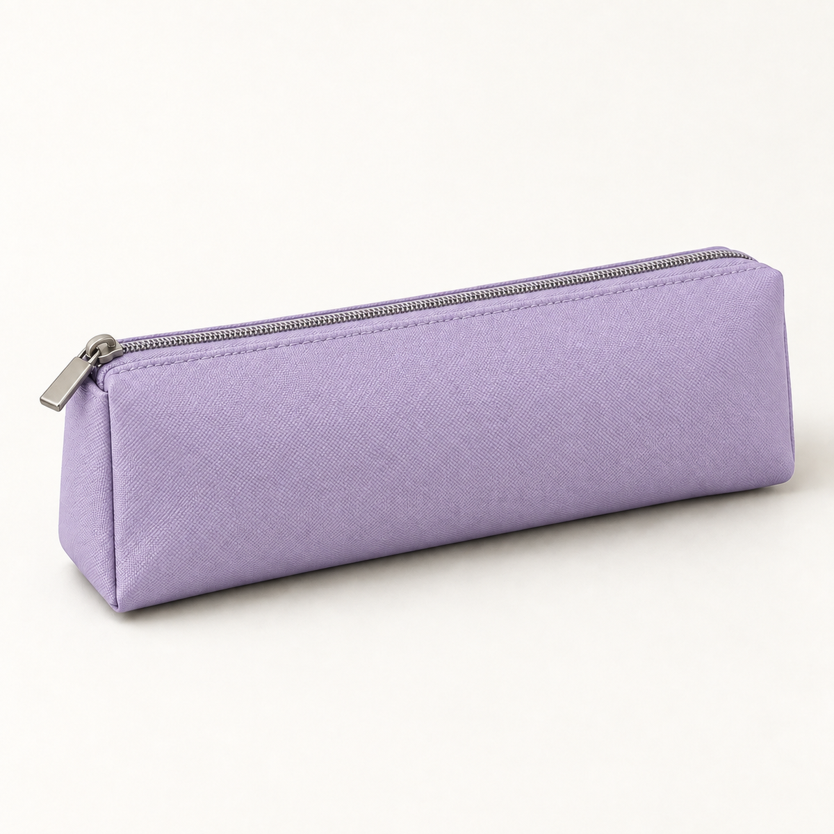 Lilac coated canvas pencil case