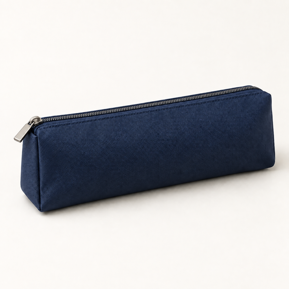 Navy coated canvas pencil case