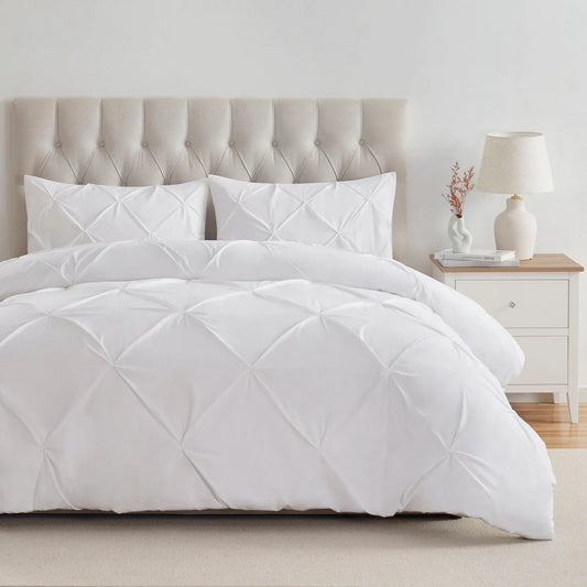 Pintuck 200 Thread Count Duvet Cover & Pillowcase Se - DP