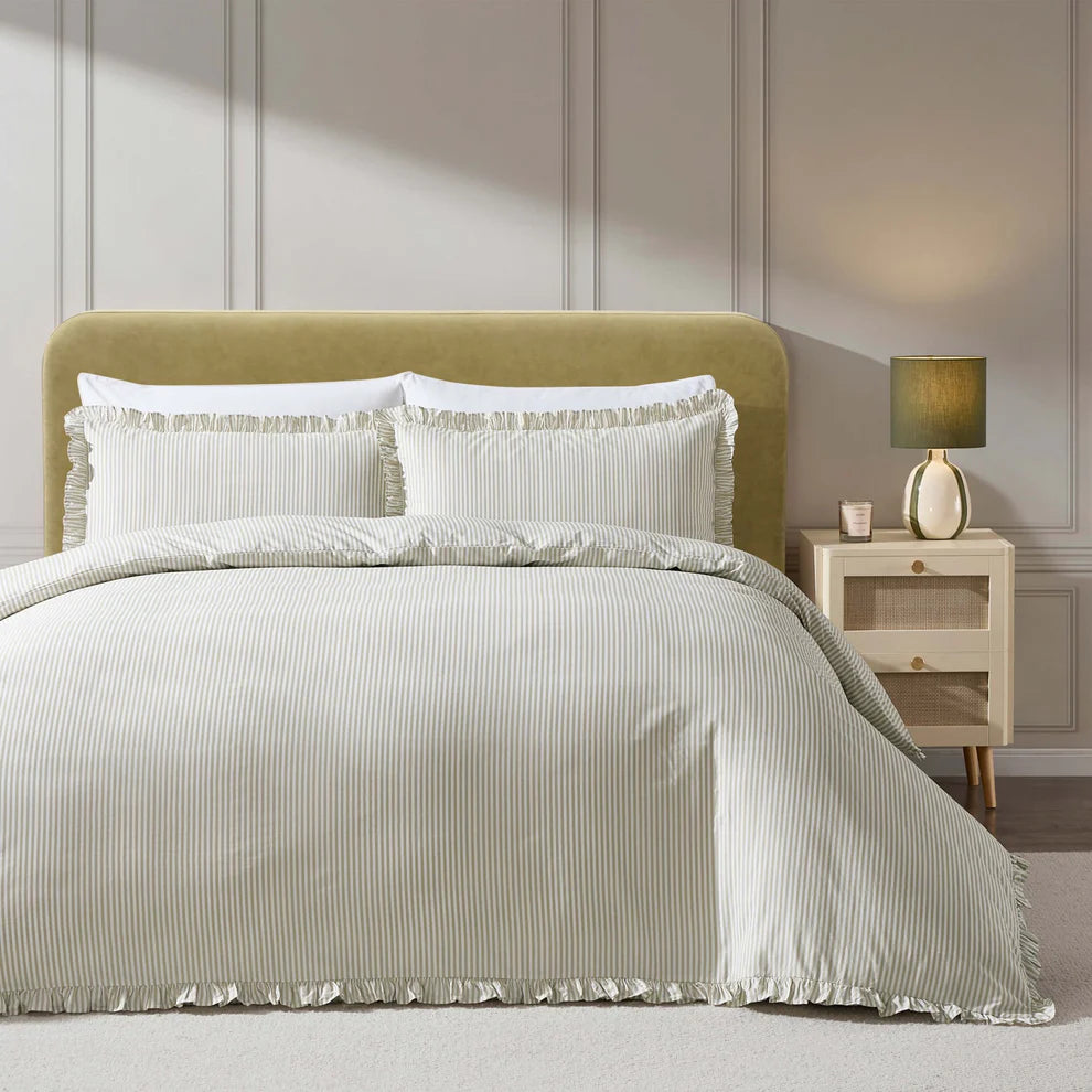 Remy 200 Thread Count Stripe Duvet Cover & Pillowcase Set - DP
