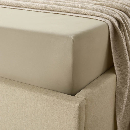 Soft Touch Microfiber Fitted Sheet - Stone - DP