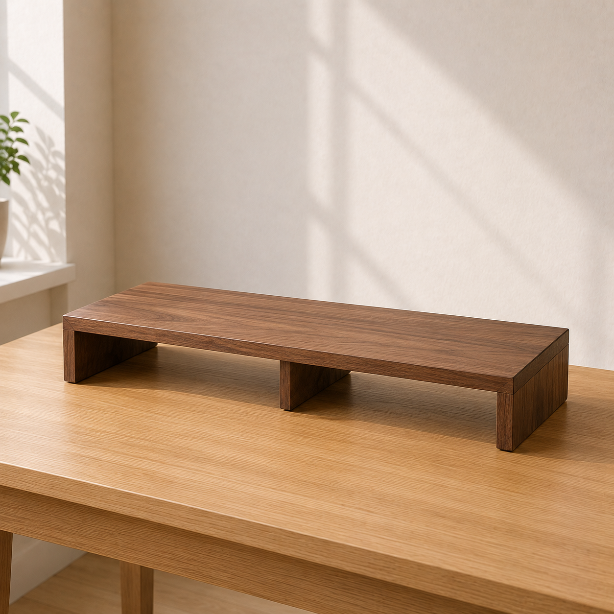 Stack Monitor Riser - Walnut