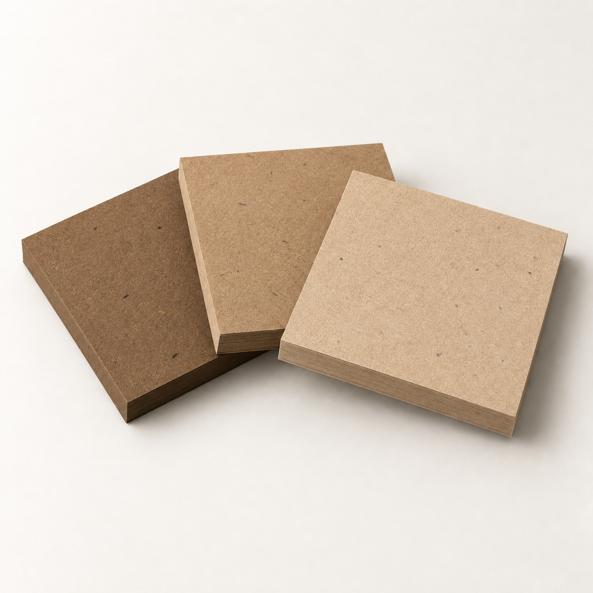 Kraft pack of three sticky note pads