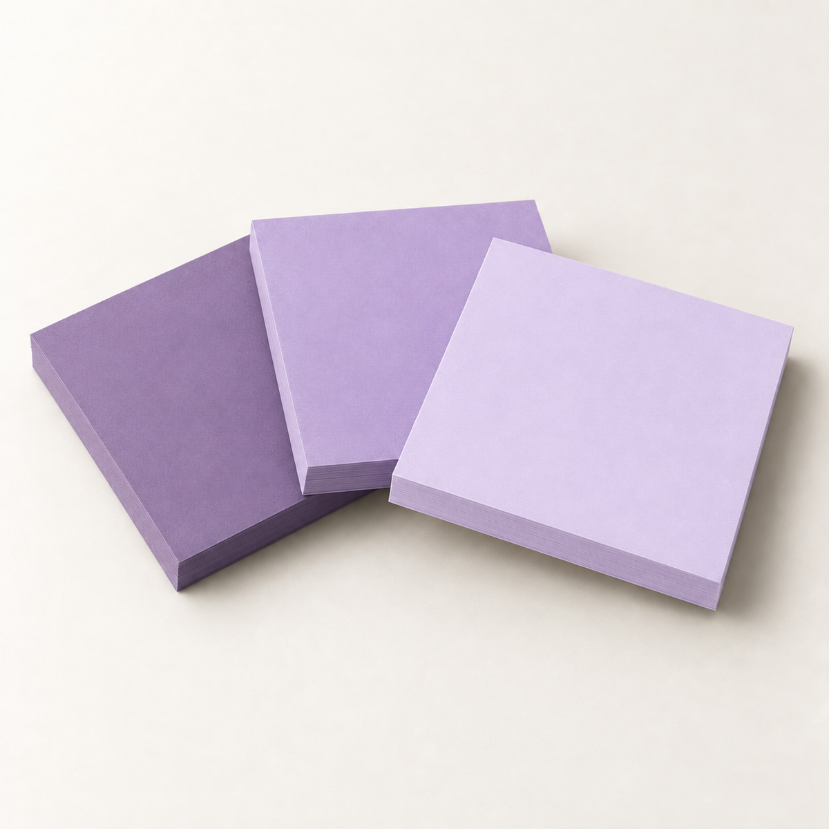 Lilac pack of three sticky note pads