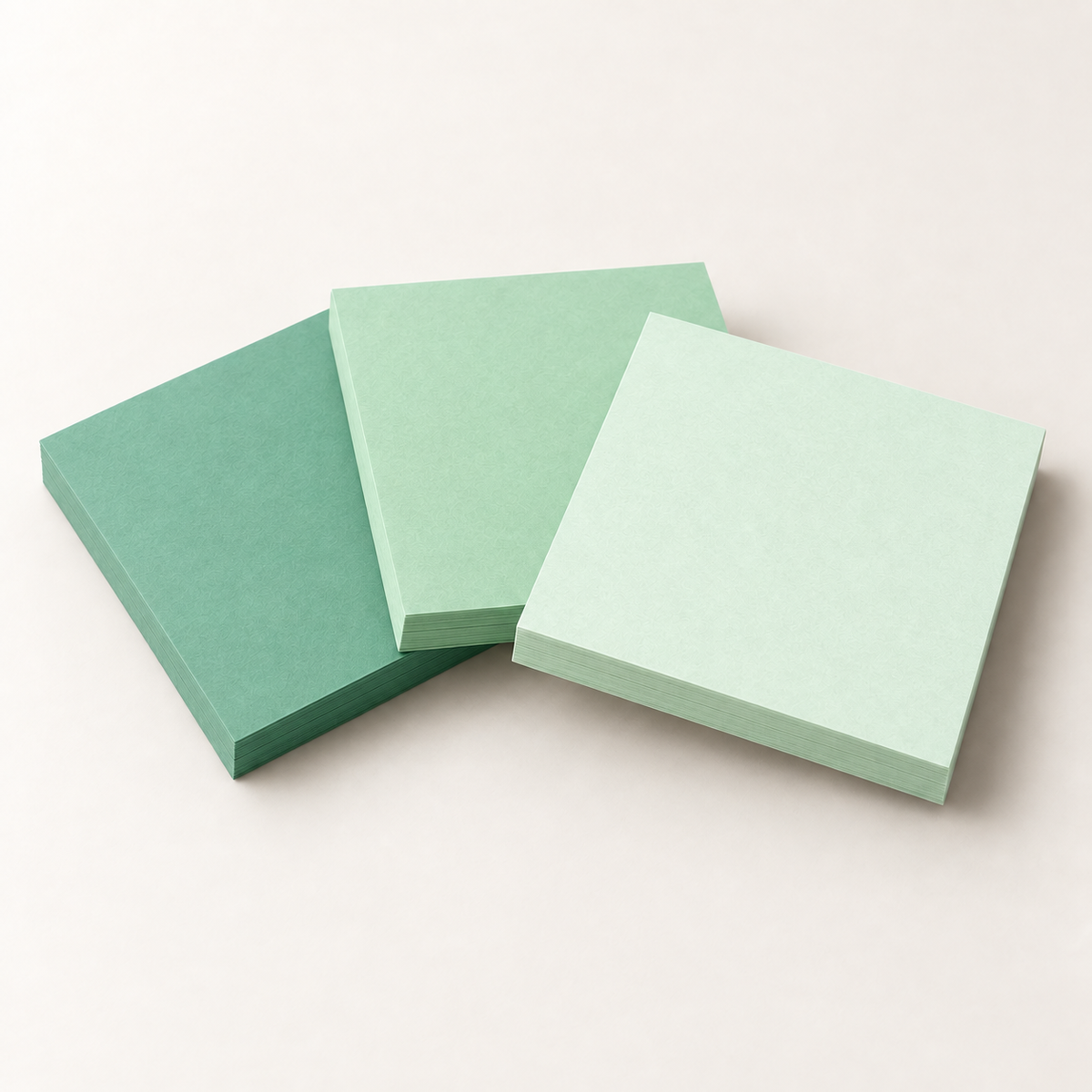 Mint pack of three sticky note pads