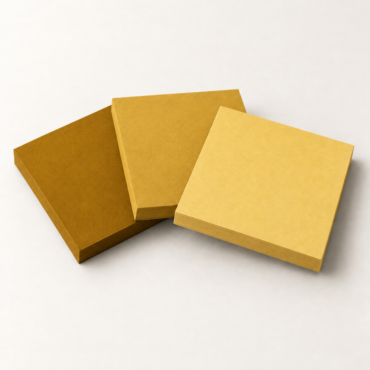 Mustard pack of three sticky note pads