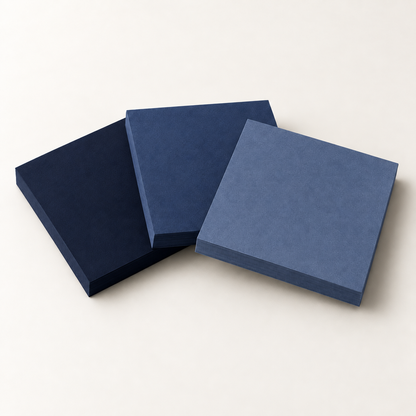Navy pack of three sticky note pads
