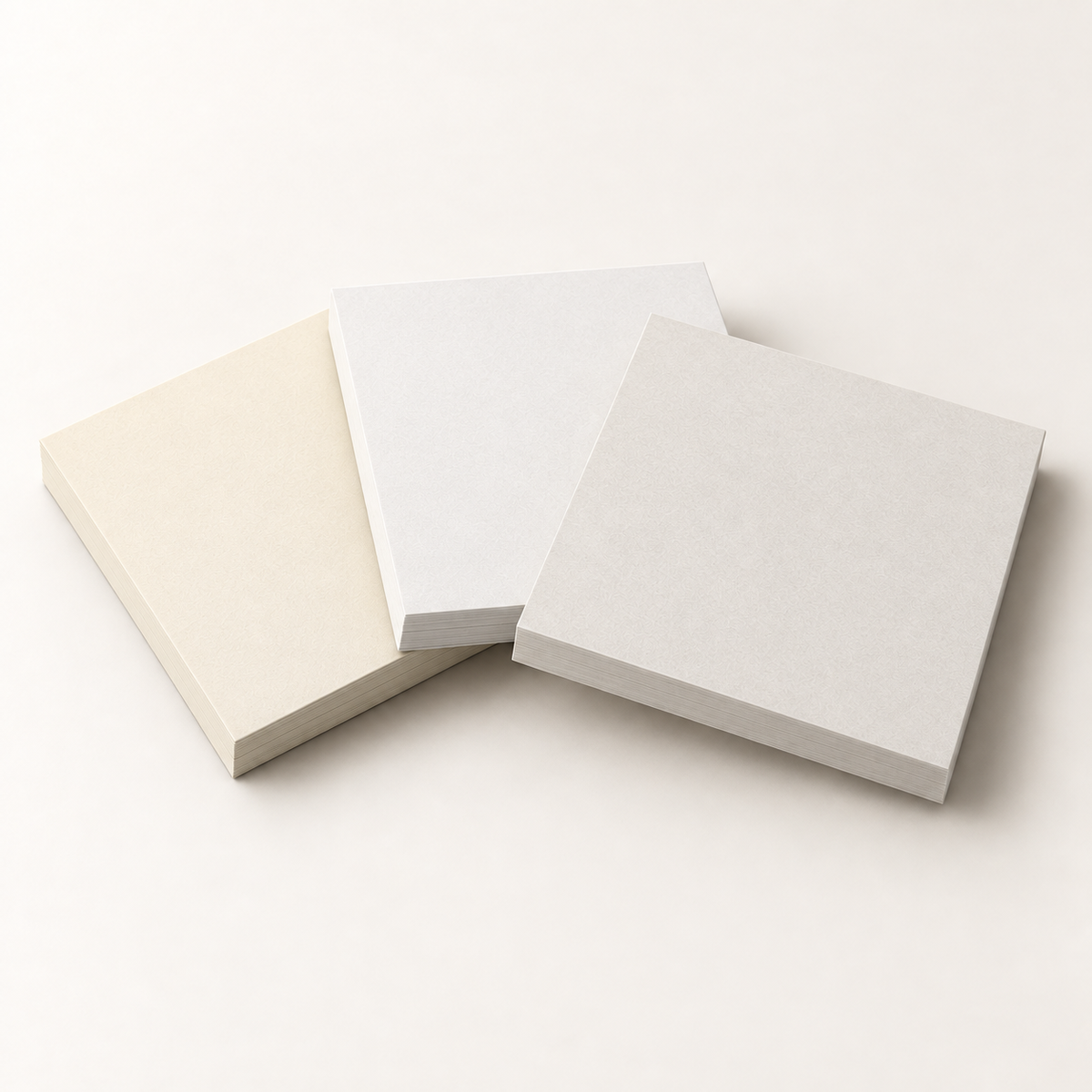White pack of three sticky note pads